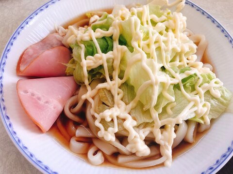 ひとりごはん。簡単サラダうどん